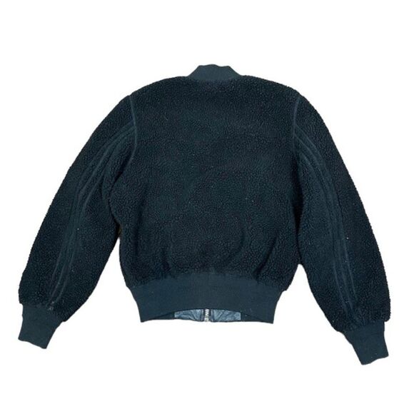 Adidas by Alexander Wang Reversible Bomber Jacket Sherpa Fleece Black Size XXS - Picture 5 of 12